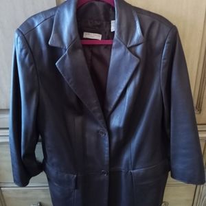 Brown genuine leather jacket